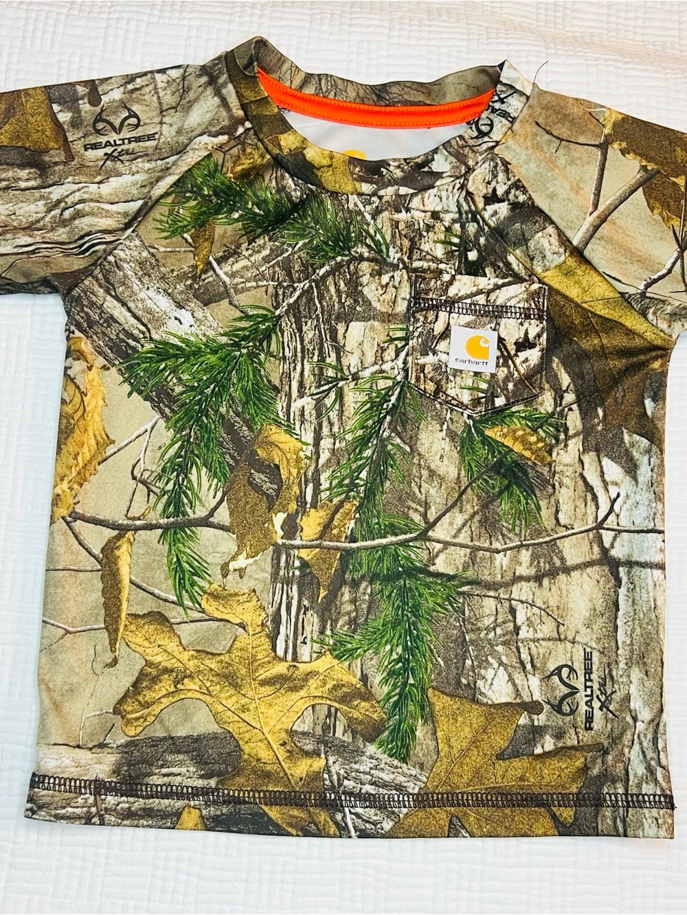 Carhartt Kids Realtree Camo Pocket Tee - Green, Brown, Tan